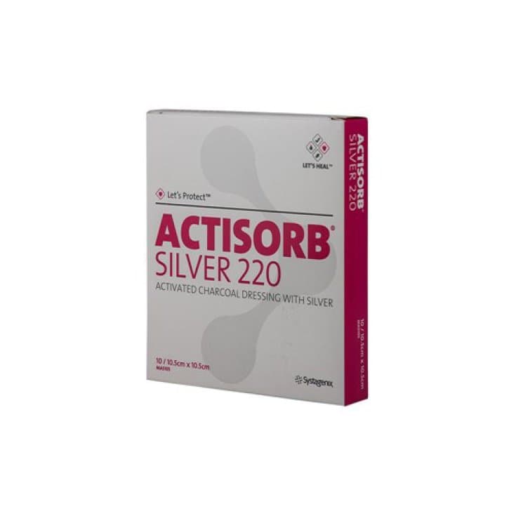 Actisorb Silv 220 – 3 Stück (10,5 x 10,5 cm)