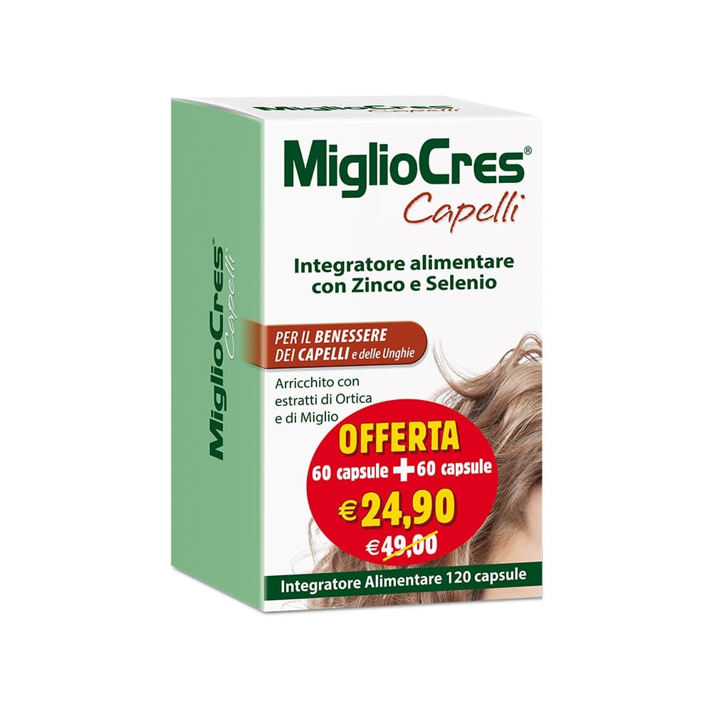 Migliocres L-metionina + Vitamina C – 60 + 60 Capsule Confezione Promo