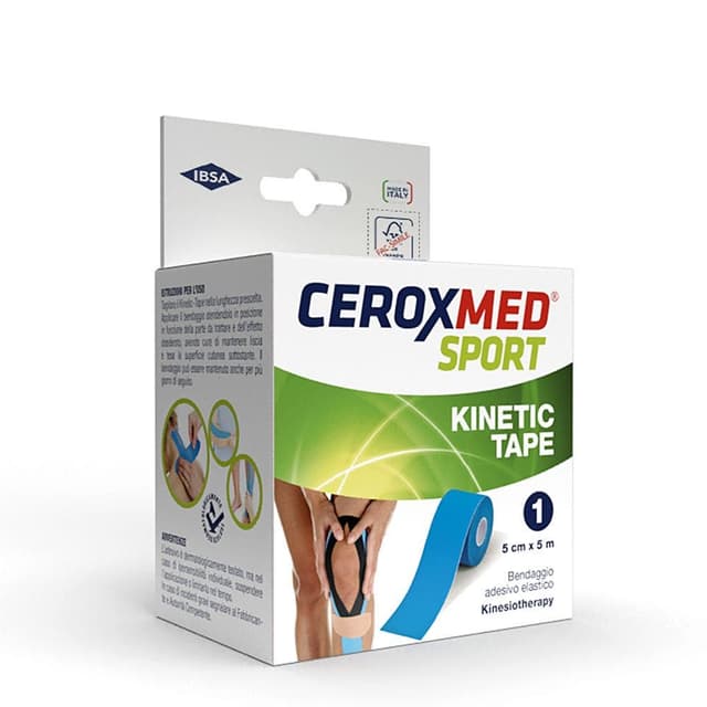 Ceroxmed Sport Kinetic Tape Blu – Tape per kinesiologia elastico
