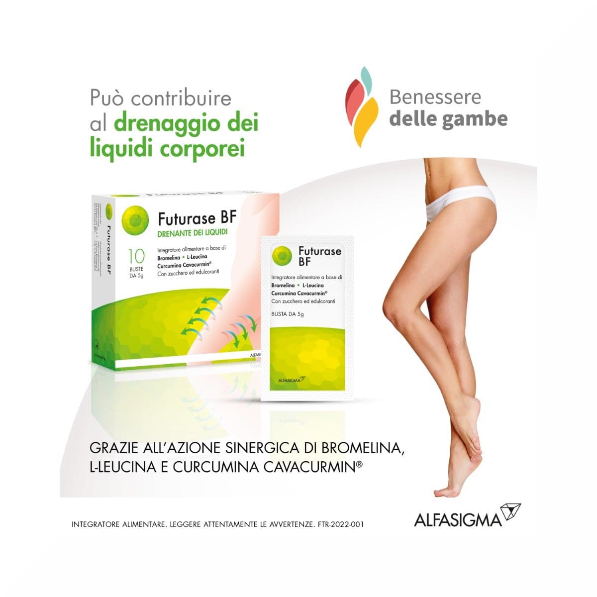 Futurase BF L-leucina + Curcuma – 10 bustine da 5 g