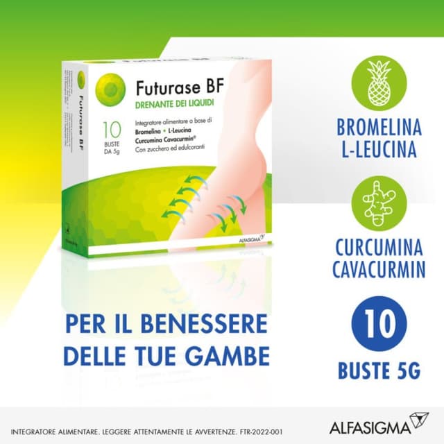 Futurase BF L-leucina + Curcuma – 10 bustine da 5 g
