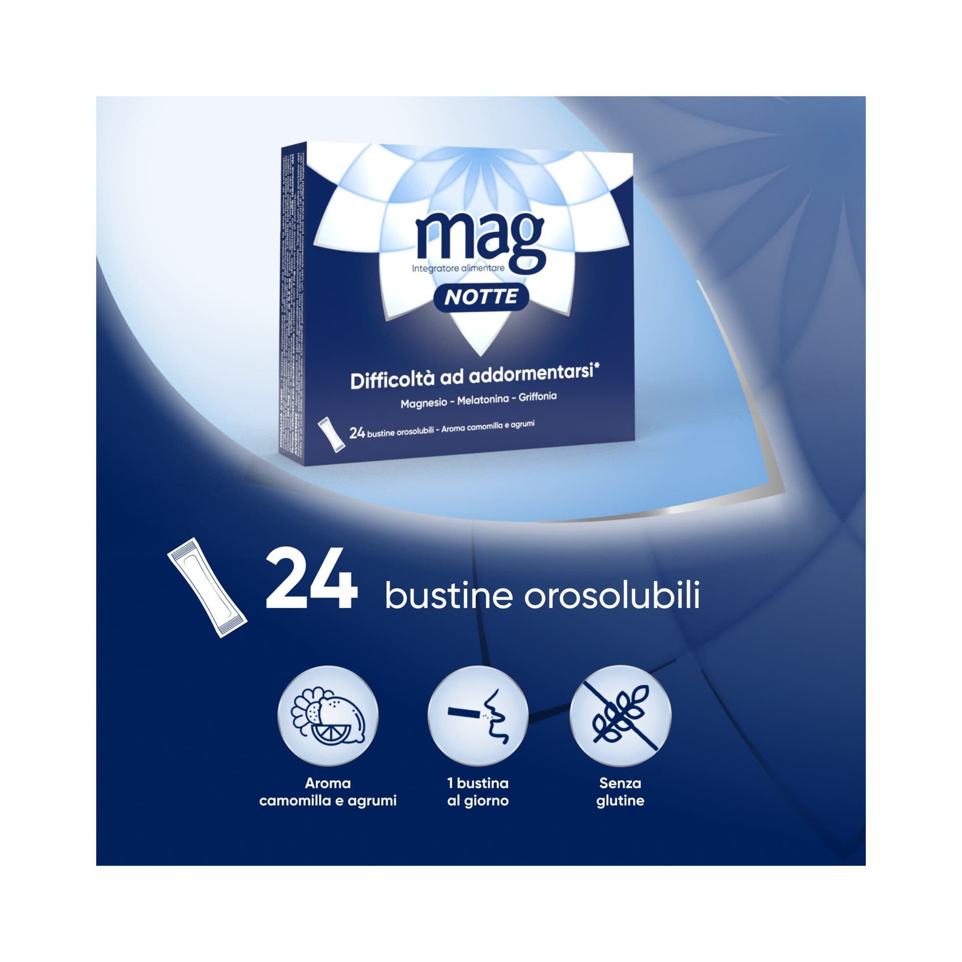 Mag Notte Magnesio + Melatonina – 24 bustine