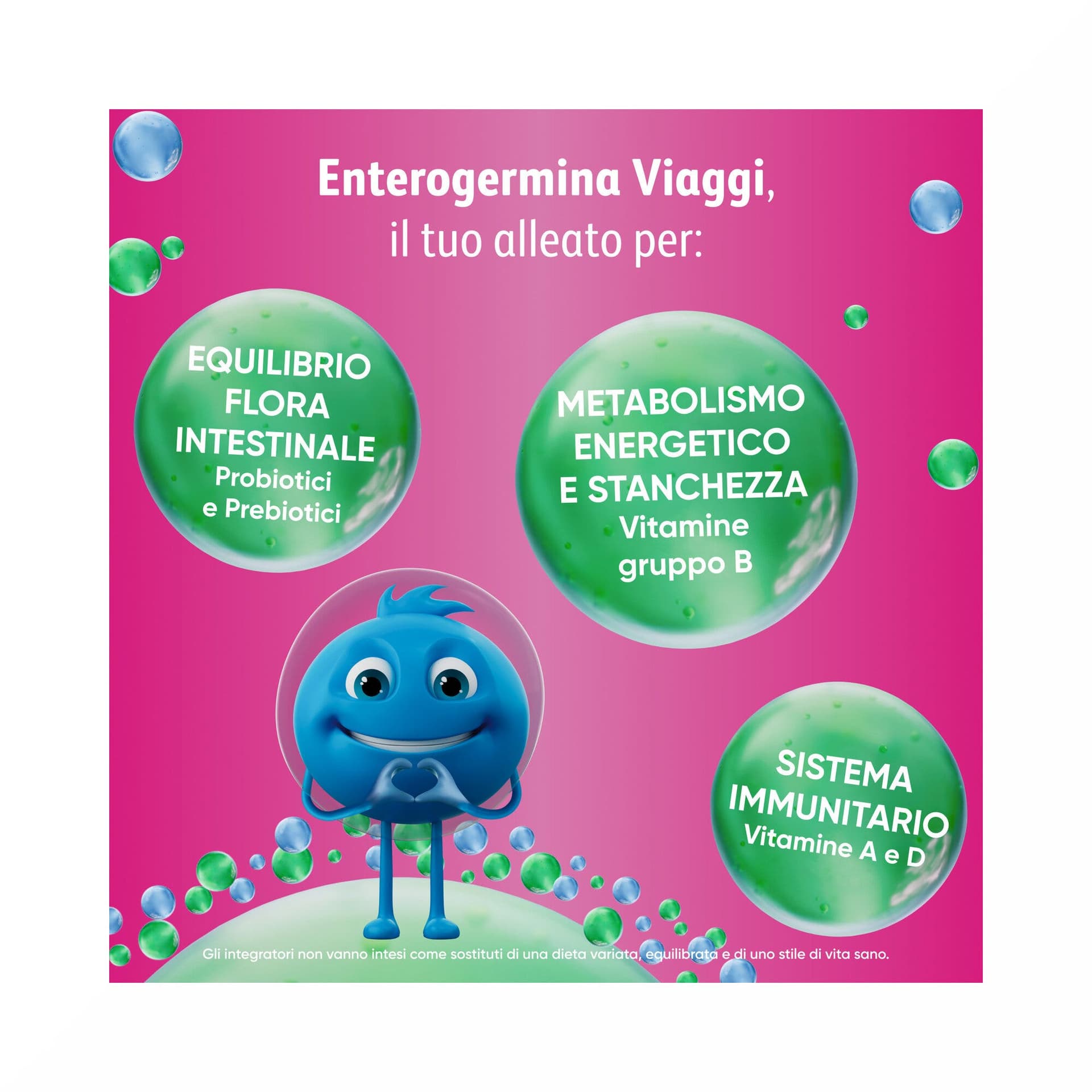 Enterogermina Viaggio Saccharomyces boulardii + Multivitaminico – 12 bustine