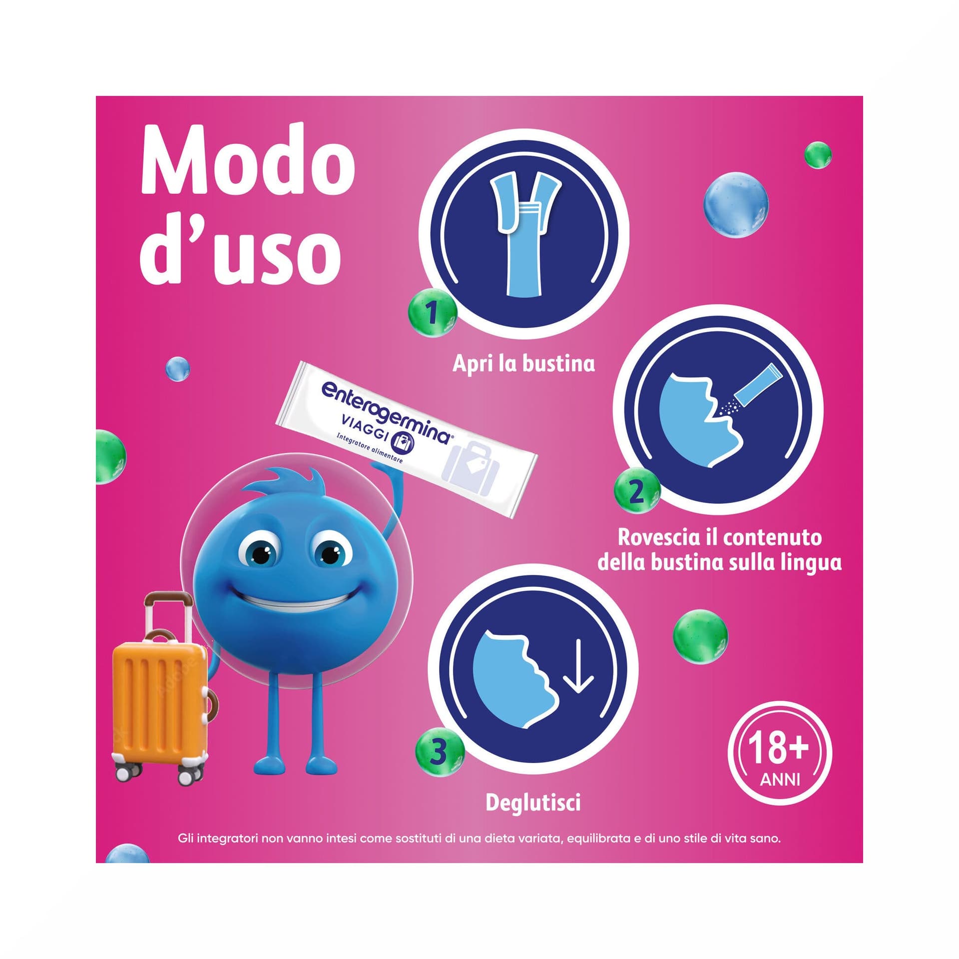 Enterogermina Viaggio Saccharomyces boulardii + Multivitaminico – 12 bustine