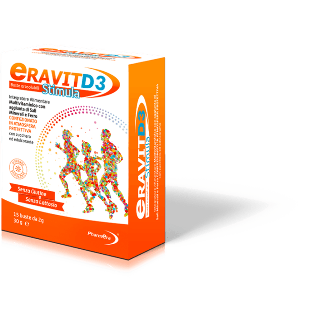 ERAVIT D3 Stimula Magnesio + Multivitaminico – 15 bustine da 2 g