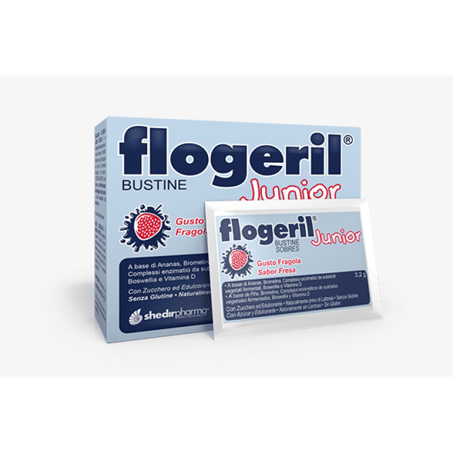 Flogeril Junior Fragola Bromelina + Boswellia – 20 bustine