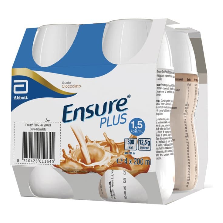 Ensure Plus Chocolate – 4x200 ml Alimento Proteico