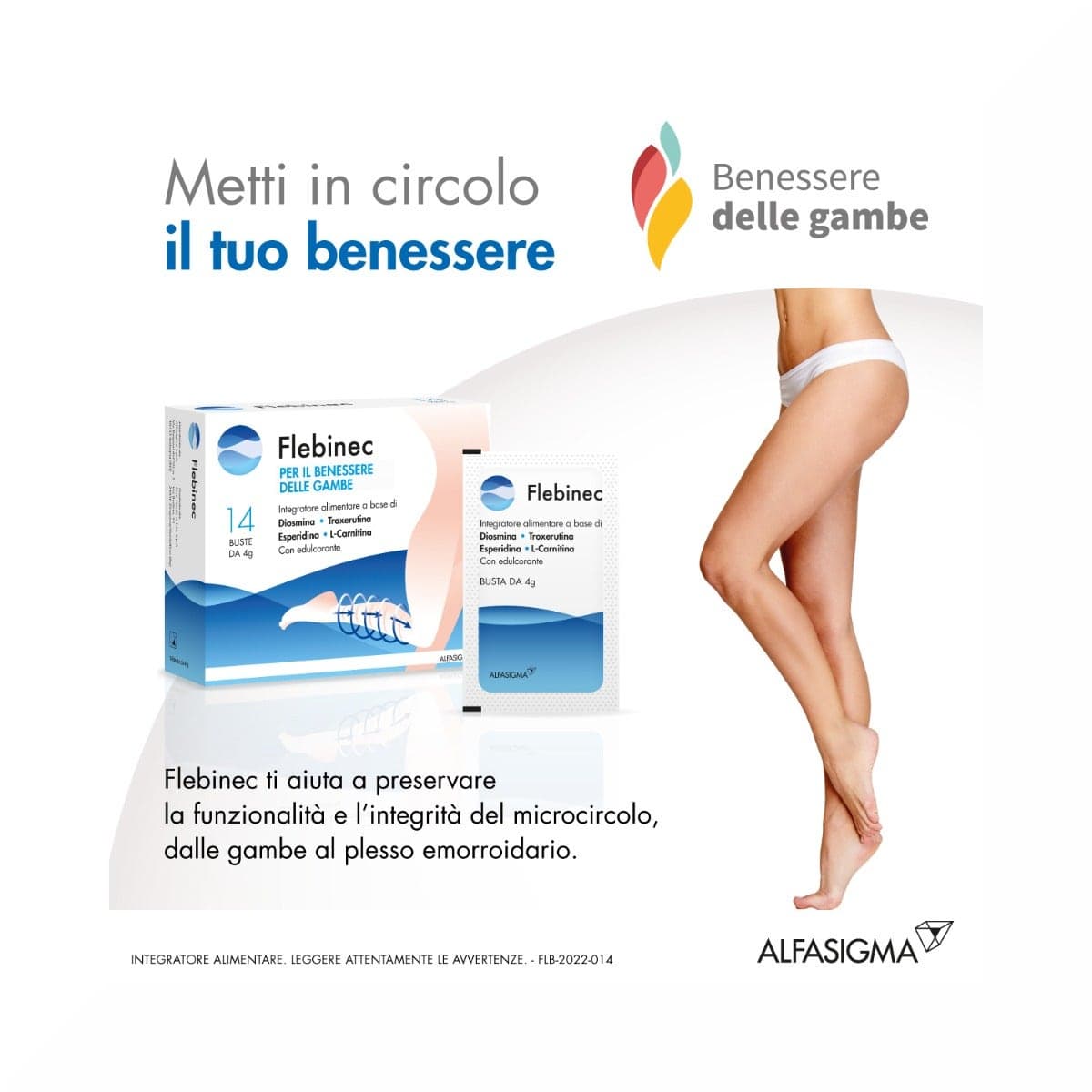 Flebinec Diosmina + Rutina – 14 bustine da 4 g