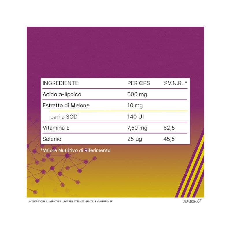 ALA600 Sodium Acido alfa lipoico – 20 compresse da 1020 mg
