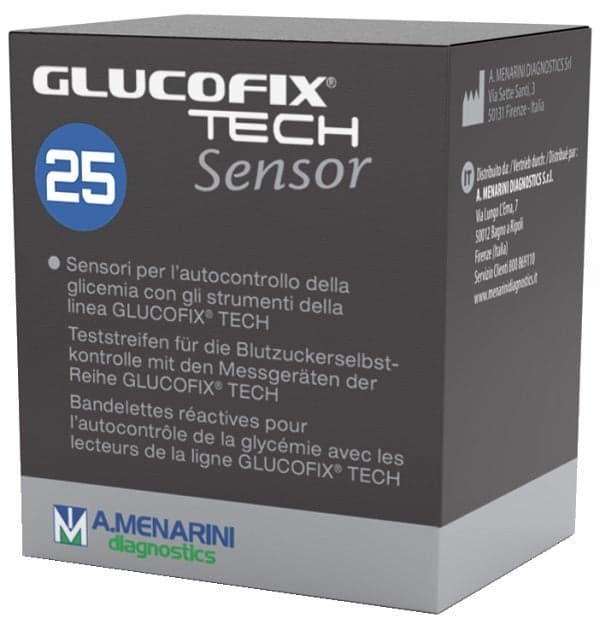 Glucofix Tech Sensor – 25 strisce reattive