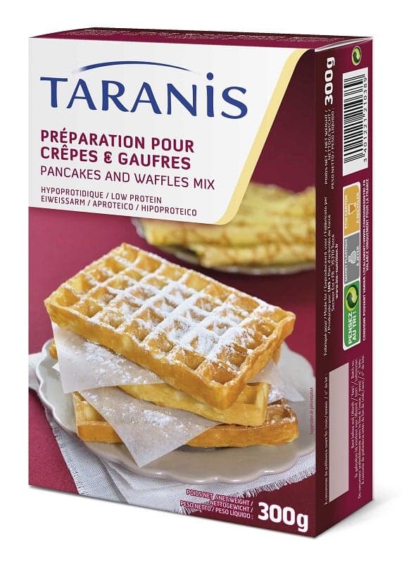 Taranis Preparato per Crêpes e Waffle – a basso contenuto proteico