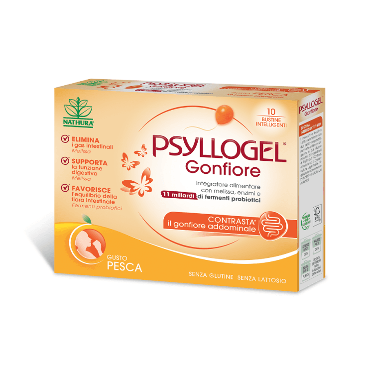 Psyllogel Gonfiore – 10 bustine gusto pesca
