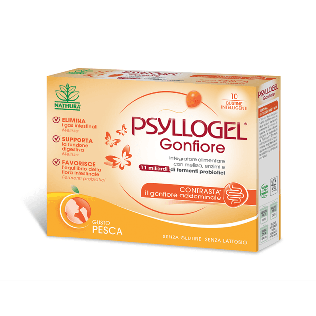 Psyllogel Gonfiore – 10 bustine gusto pesca