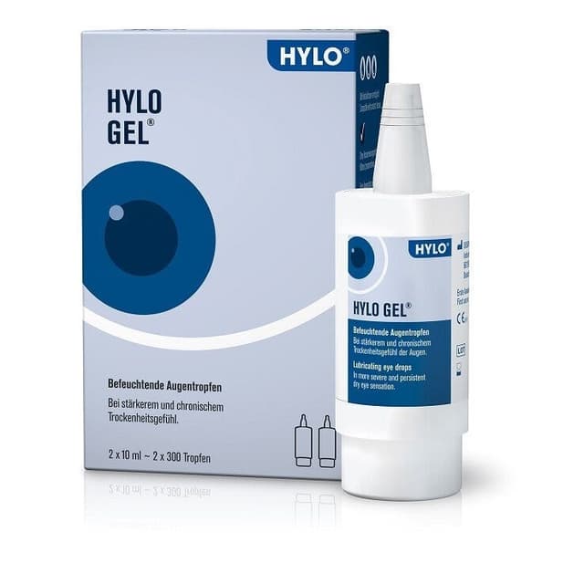 Hylo-Gel Collirio – 2 x 10 ml con acido ialuronico, senza conservanti