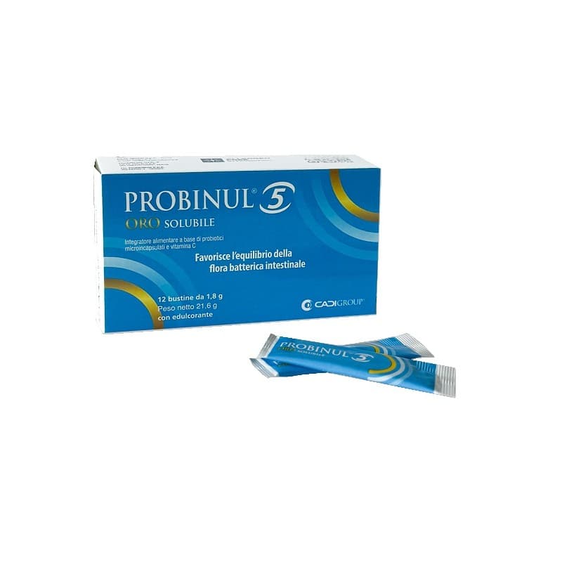 Probinul 5 Orosolubile Fermenti lattici probiotici + Vitamina C – 12 stick