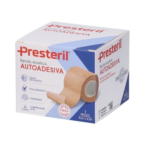 Presteril Benda Elastica Fissante 5 cm x 4,5 m Beige