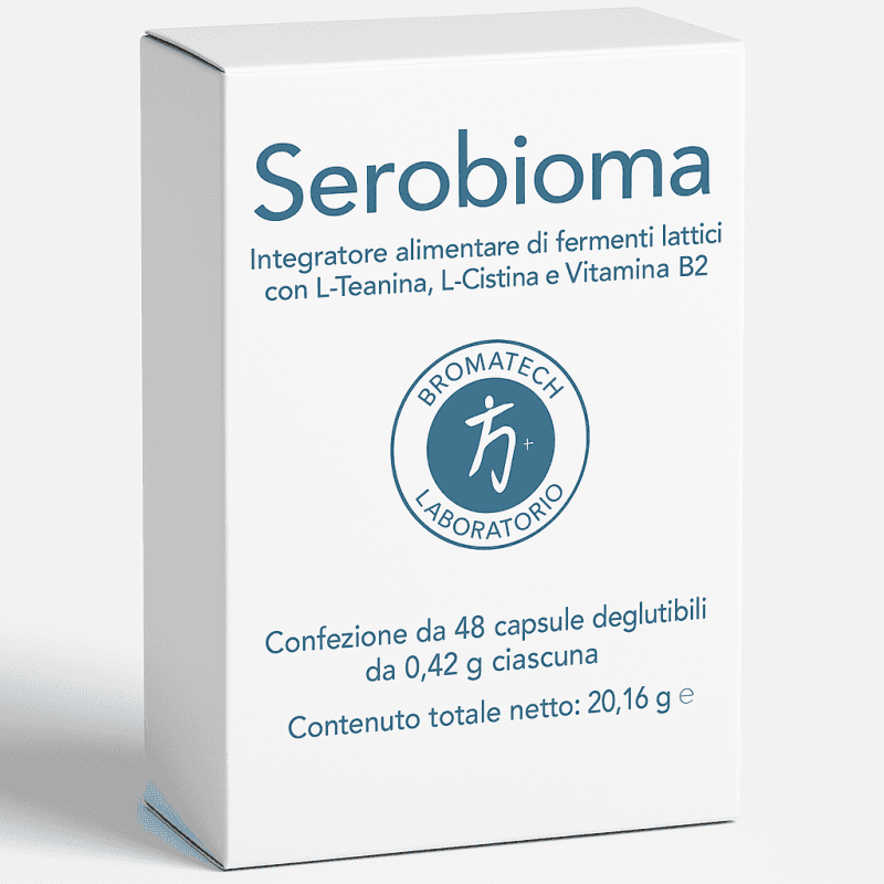 Serobioma L-teanina 200 mg + Fermenti lattici probiotici – 48 capsule