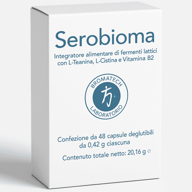 Serobioma L-teanina 200 mg + Fermenti lattici probiotici – 48 capsule