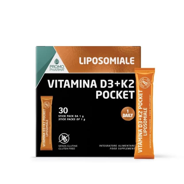 Vitamina D3 + K2 Liposomiale Pocket – 30 Bustine