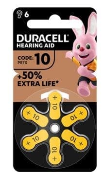 Duracell EasyTab 10 – Hörgerätebatterien Gelb