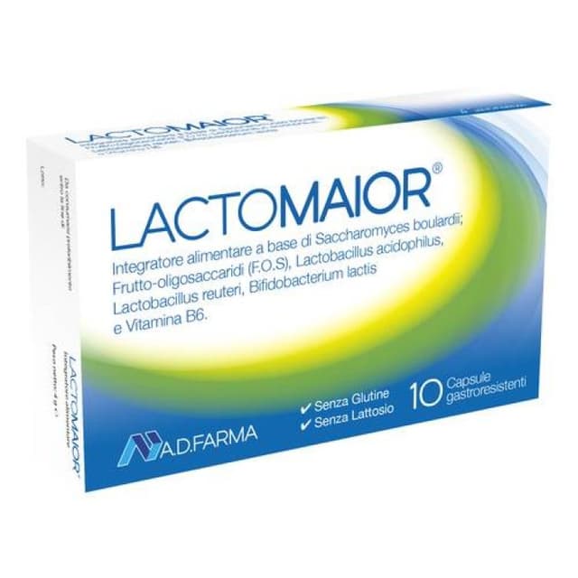 LACTOMAIOR Saccharomyces boulardii 37,5 mg + Fermenti lattici probiotici – 10 capsule