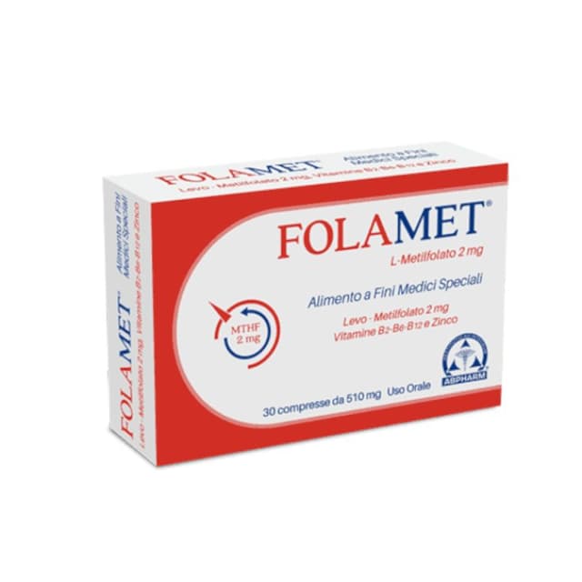 FOLAMET Complesso vitaminico B + Calcio – 30 compresse da 500 mg