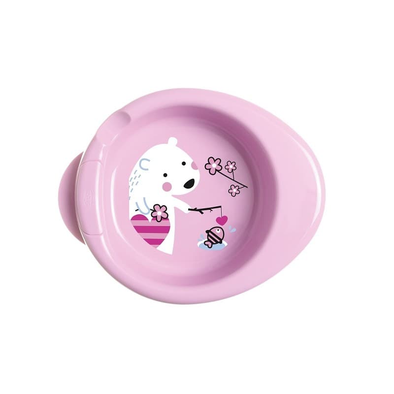 Piatto Riscaldante per Bambini 6M+ Rosa – Piatto con Vano Acqua