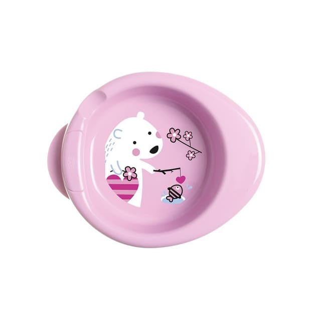 Chicco Piatto Riscaldante per Bambini 6M+ Rosa – Piatto con Vano Acqua