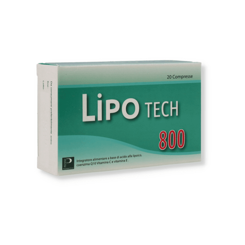 Lipotech 800 Acido alfa lipoico 800 mg + Vitamina C – 20 compresse