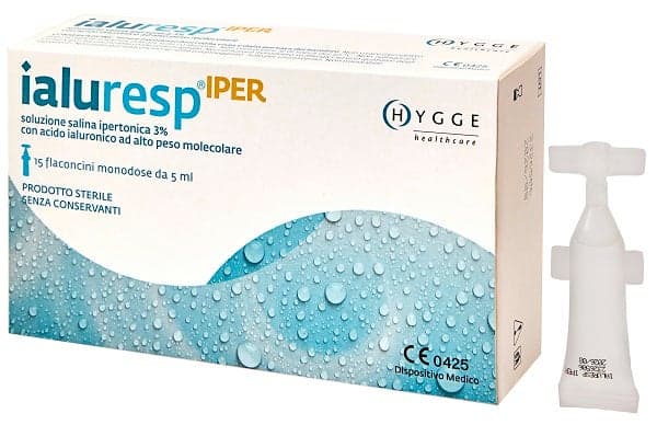 Ialuresp Iper – 15 flaconcini con soluzione ipertonica e acido ialuronico