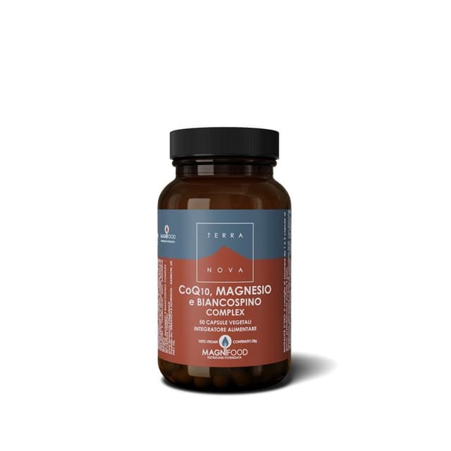 Terranova Coenzym Q10, Magnesium & Weißdorn – 50 Kapseln