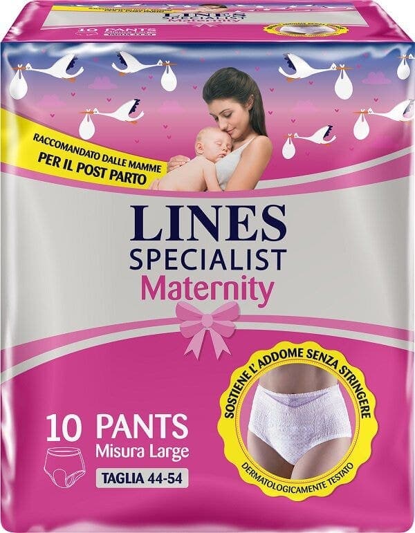 Lines Specialist Maternity L – 10 Mutandine Assorbenti Post-Parto