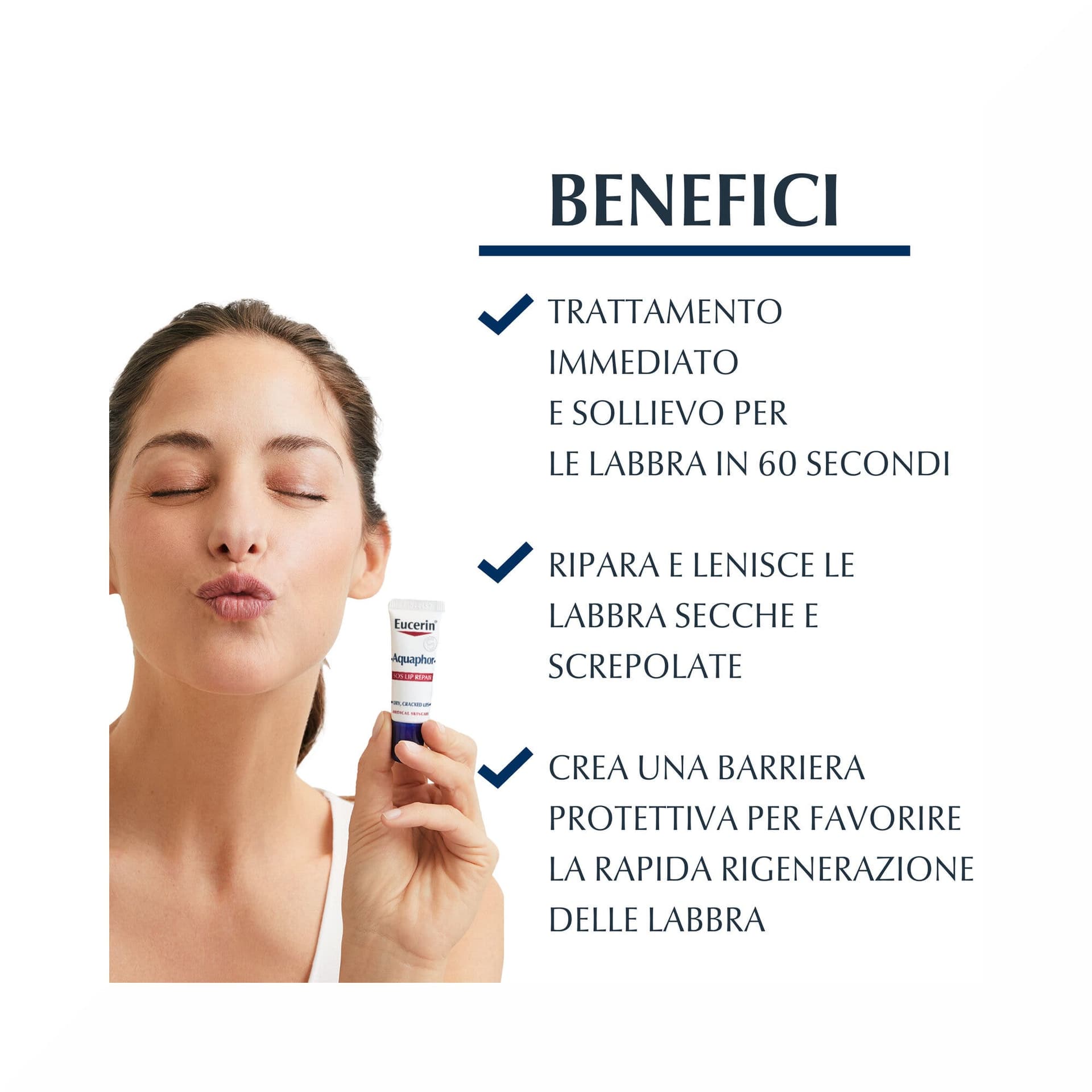 Eucerin Aquaphor SOS Balsamo Labbra – trattamento rigenerante