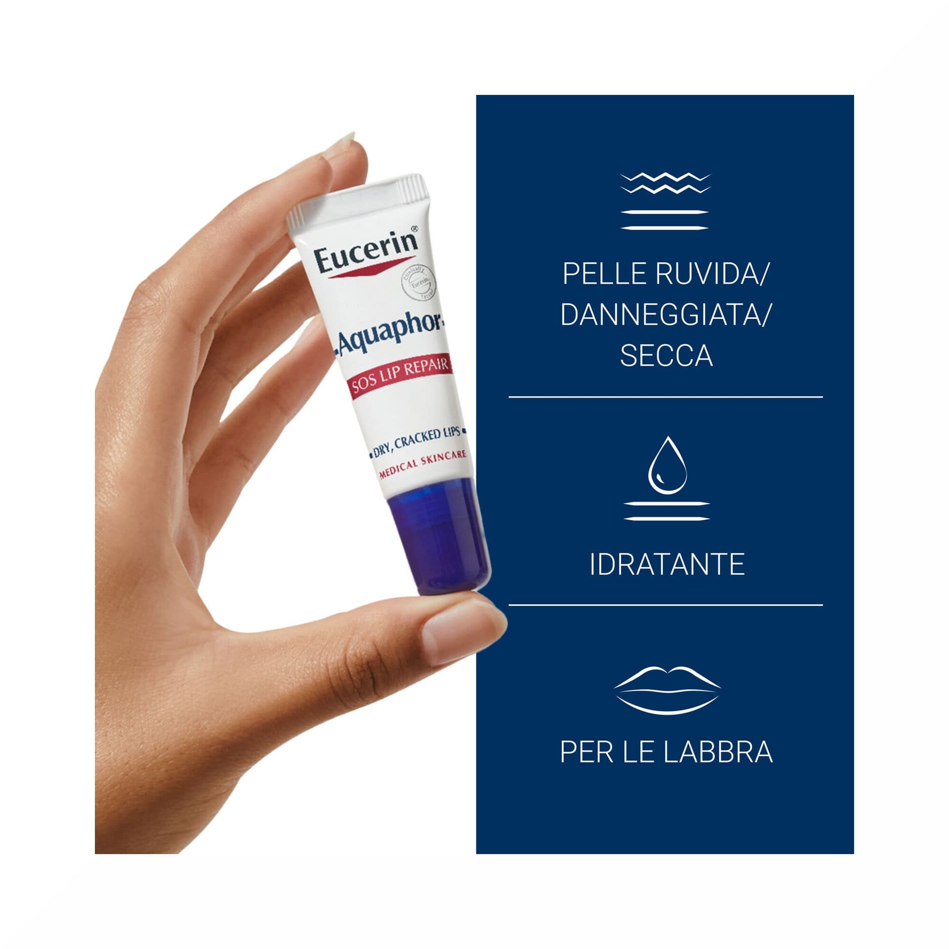 Eucerin Aquaphor SOS Balsamo Labbra – trattamento rigenerante