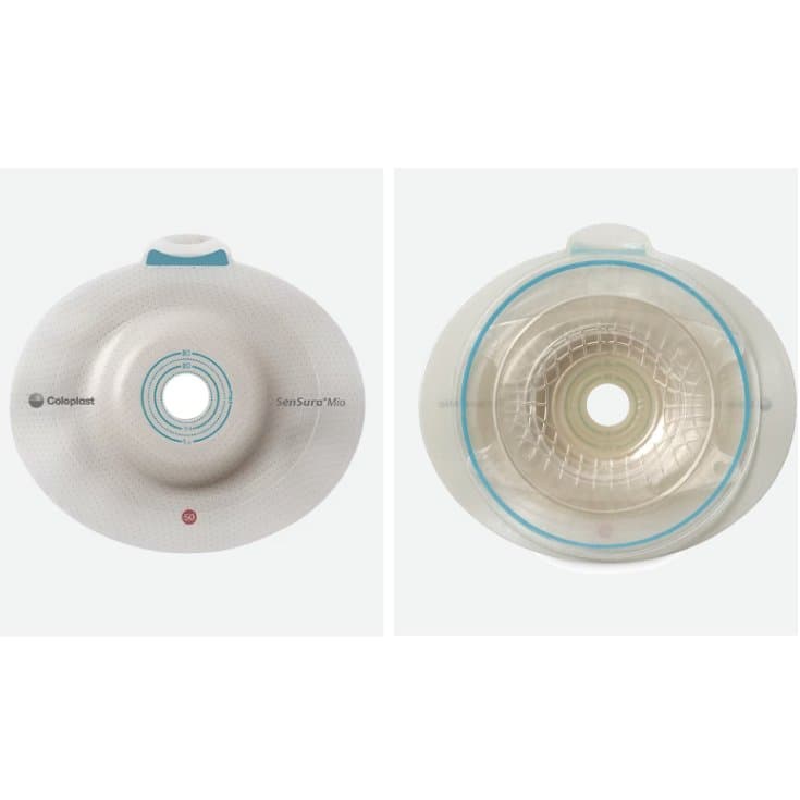 Piastra base Flex convessa 15–40 mm, anello 50 mm – Stomia