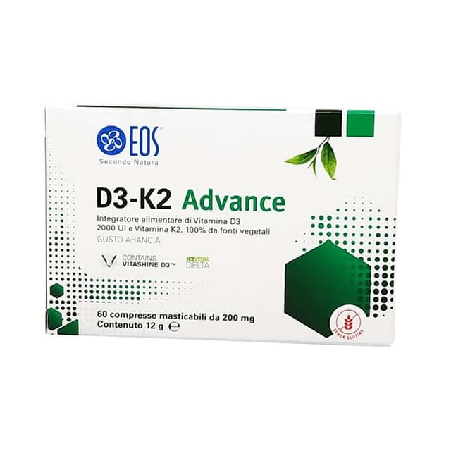 D3 K2 ADVANCE Vitamina D3 + Vitamina K2 – 60 compresse EOS