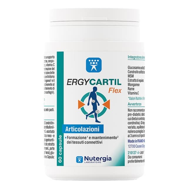 Ergycartil Flex Glucosamina 500 mg + Condroitina – 60 Capsule