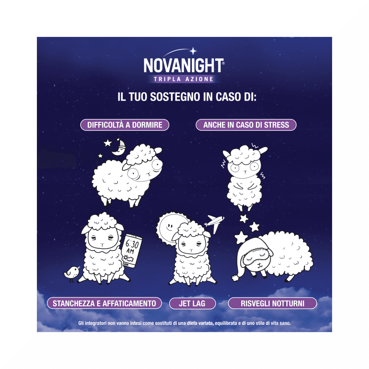 Novanight Rapido Passiflora + Melissa – 30 compresse