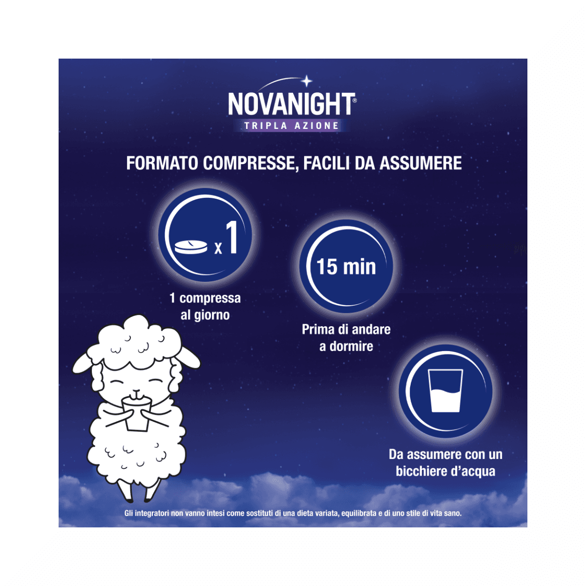 Novanight Rapido Passiflora + Melissa – 30 compresse