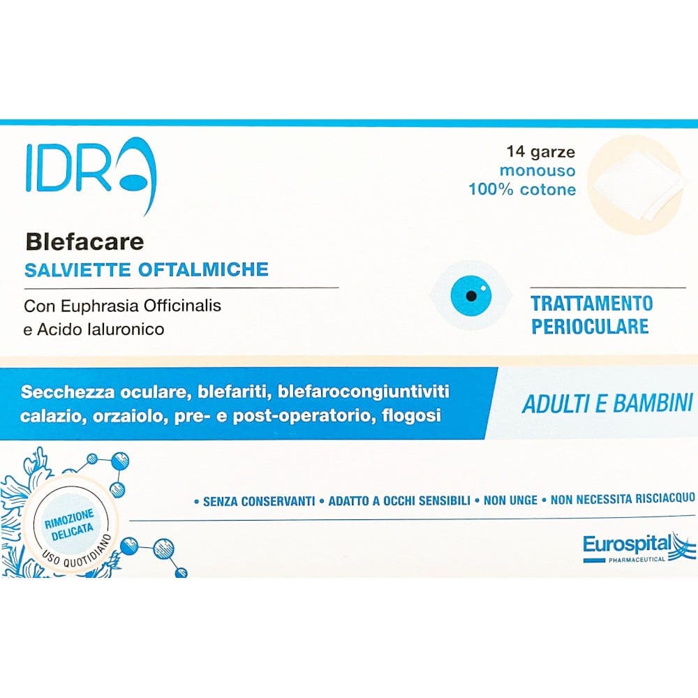 Blefacare Idra – Salviette per l'igiene oculare, 14 pezzi