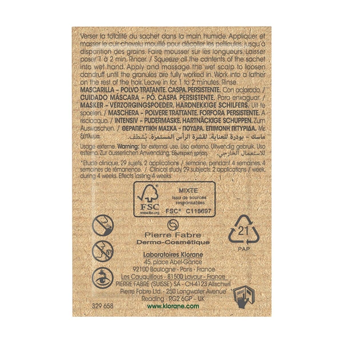 Klorane Shampoo-Maschera 2in1 – Capelli