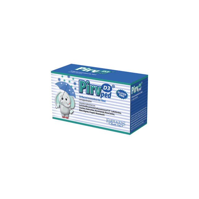 Pirv D3 Ped Lattoferrina + Propoli + Vitamina D3 – 10 flaconcini