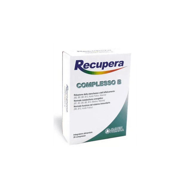 RECUPERA Komplexo B Complesso vitaminico B + Calcio – 30 compresse