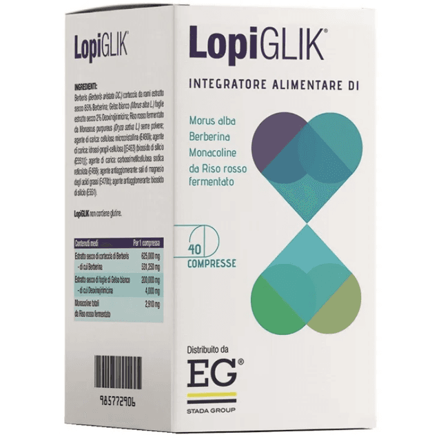 Lopiglik Berberina + Riso rosso fermentato – 40 compresse