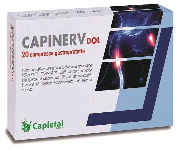 Capinerv Dol Palmitoiletanolamide (PEA) + Acido alfa lipoico – 20 compresse gastroresistenti