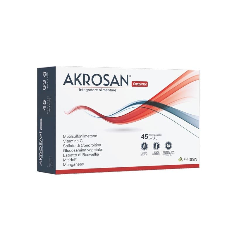 Akrosan MSM 400 mg + Glucosamina – 45 Compresse