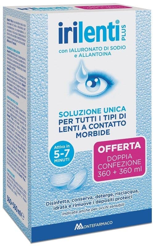 Irilenti Plus Soluzione per Lenti a Contatto – 2 x 360 ml
