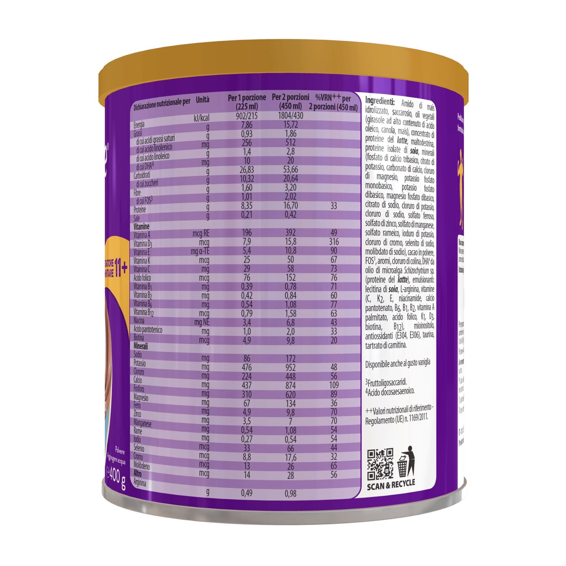 PediaSure Teenager Cioccolato Calcio + Vitamina D – Polvere 400 g