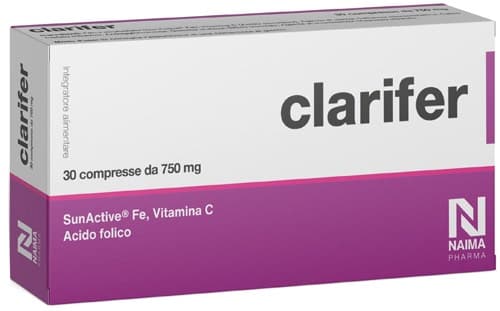 Clarifer Ferro + Vitamina C – 30 Compresse