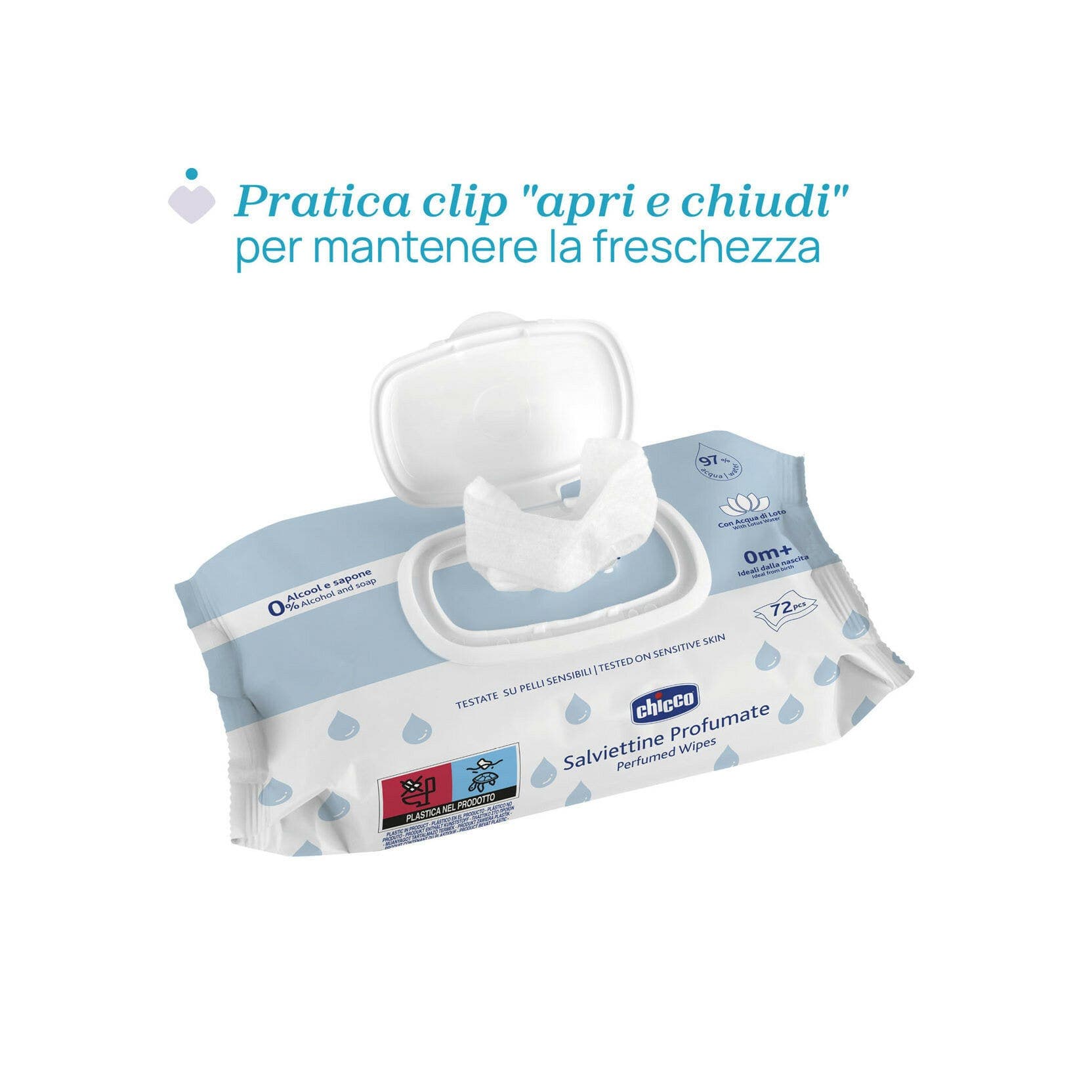 Chicco CH Salv – Strisce pulizia denti, 72 pezzi